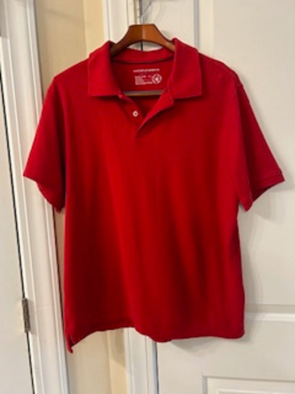 Men's Shirt Saddlebred Short Sleeve Red Size L Machine Washable